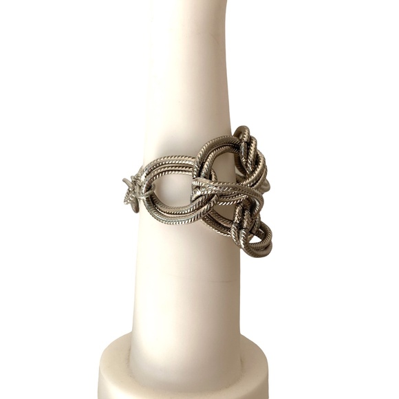 bracelet toggle thick chain silver WHITE HOUSE BLACK MARKET statement pristine - Picture 6 of 11